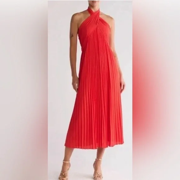 knee length dresses for ladies 70s Themes Black and Sequin Accordion Pleated Midi Dress Size M – CRITERIA  VINTAGE